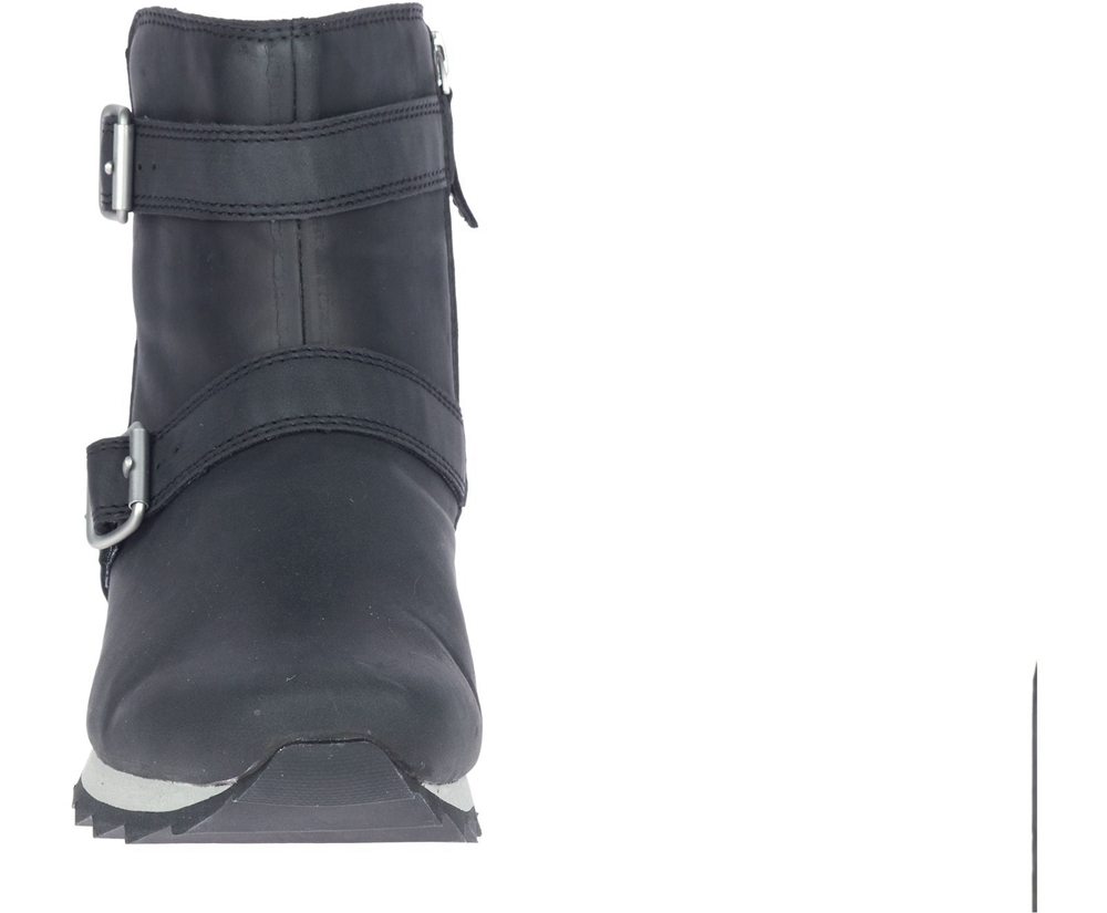 Merrell Boots Black - Alpine Buckle Waterproof - Womens 24VFYXPKM